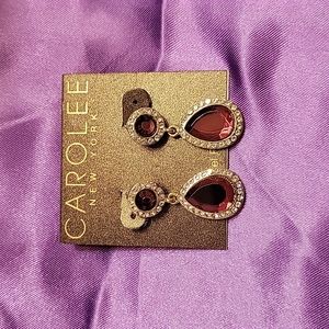 Carolee Red drop earrings